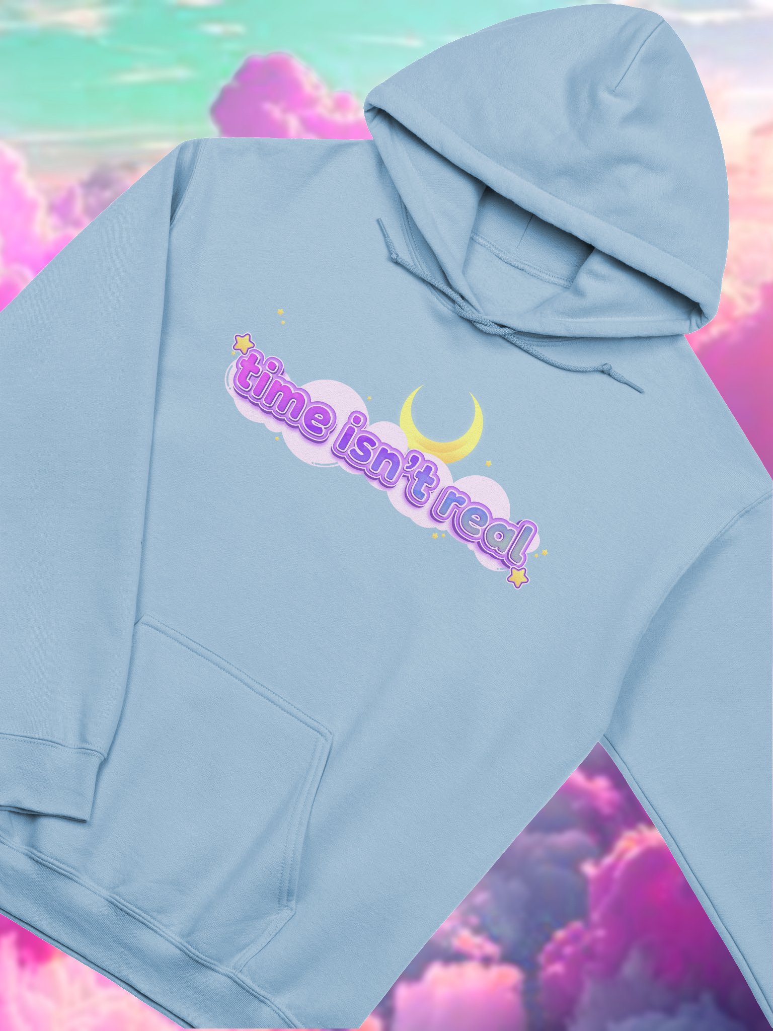 time isn't real hoodie product image (2)