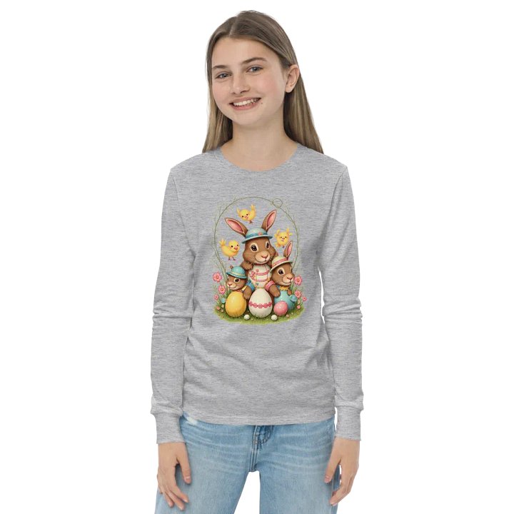 Springtime Bunnies Youth Long Sleeve Tee product image (21)