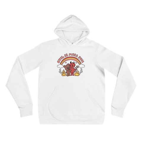 Evil Is More Fun Hoodie - White product image (1)