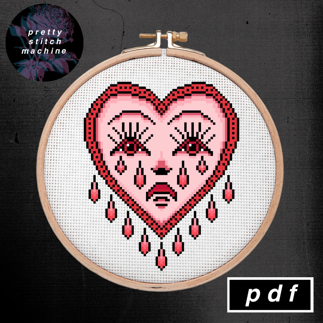 Bert Grimm Monochrome Pink Crying Heart Pattern product image (2)