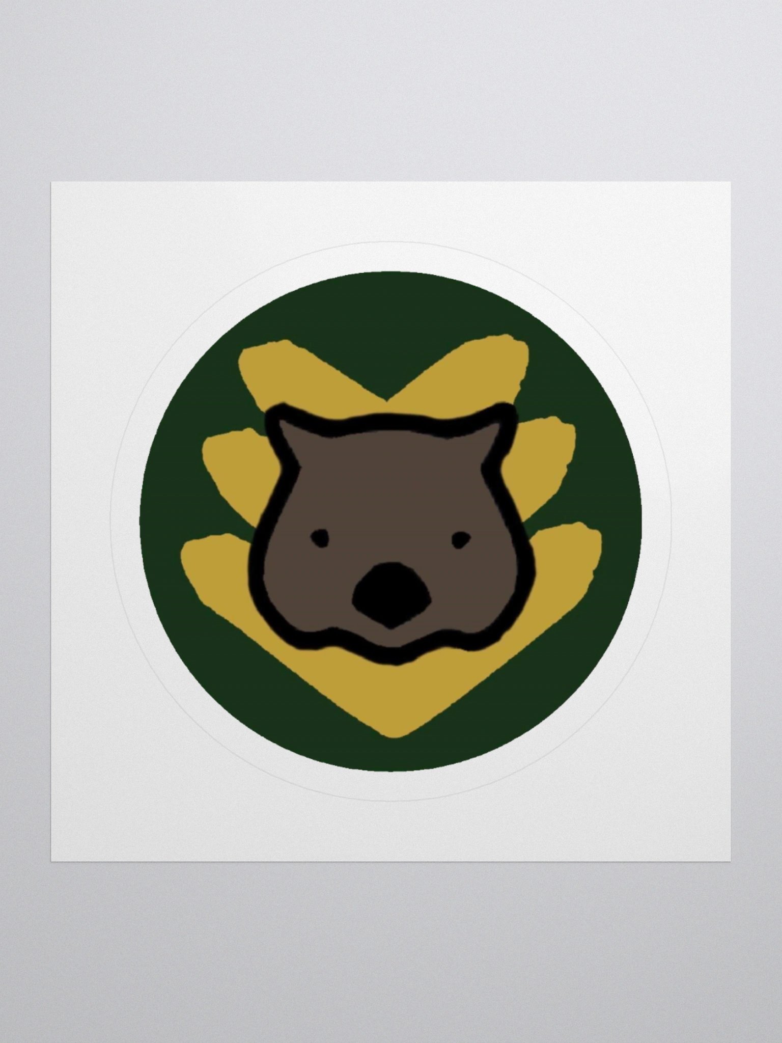 SGT Wombat Logo Round Sticker product image (1)