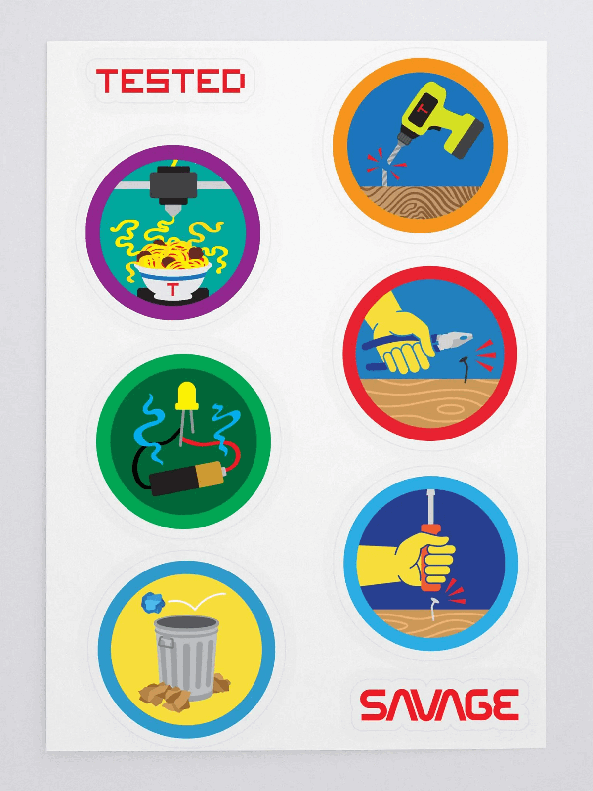 Shop Tool Fails (de)Merit Sticker Sheet | Tested