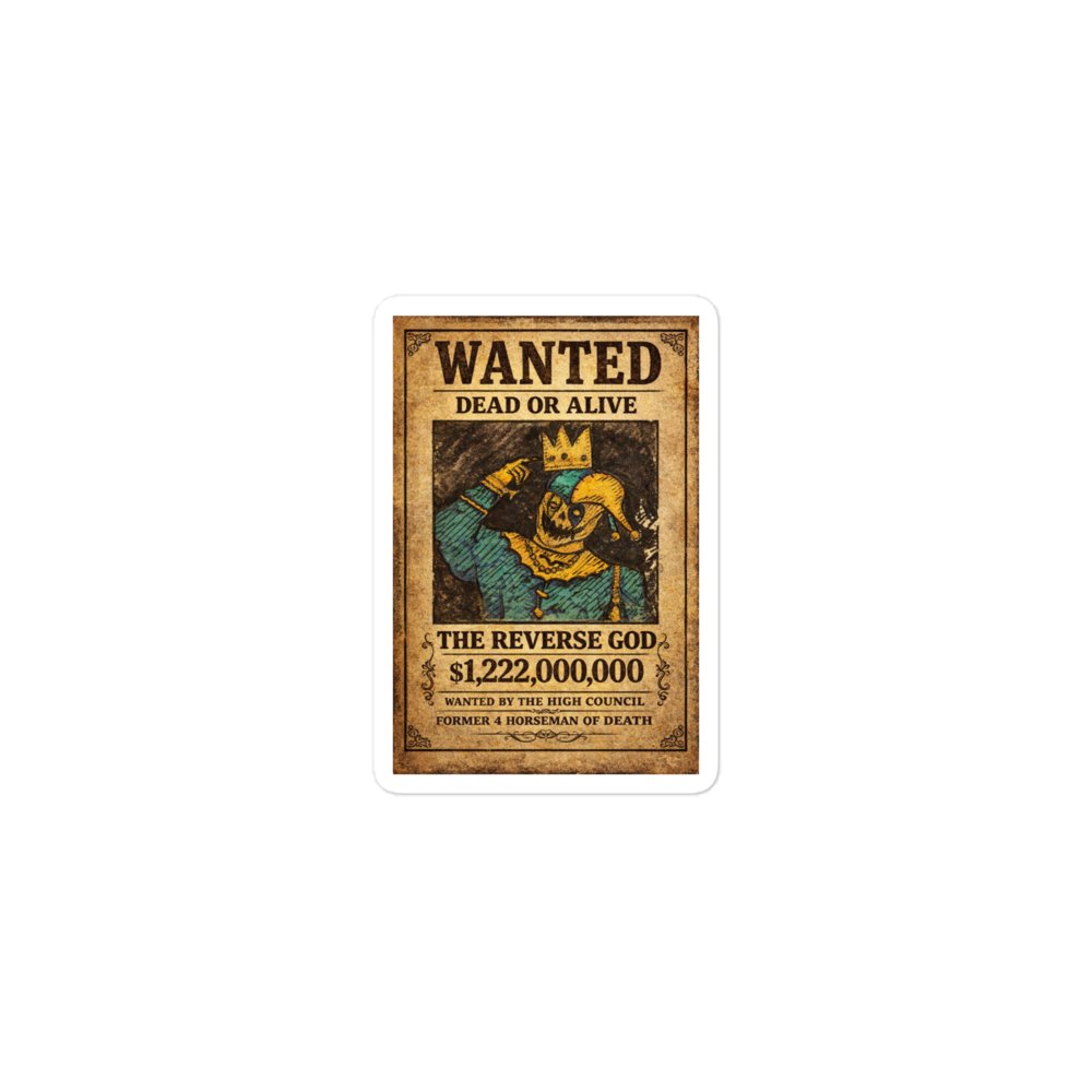 The Reverse God Sticker product image (1)