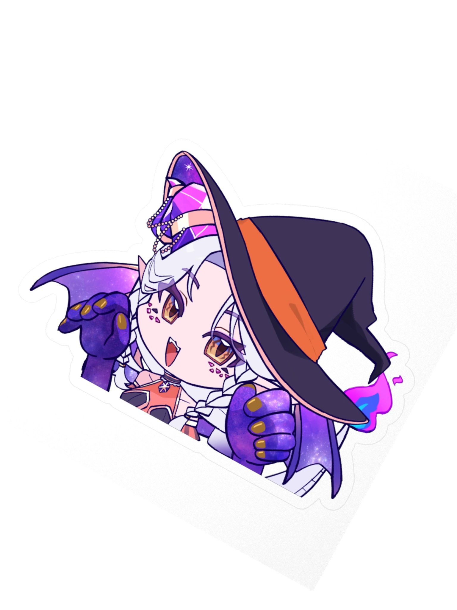 Halloween Vibes Angora Kiss-Cut Sticker product image (4)