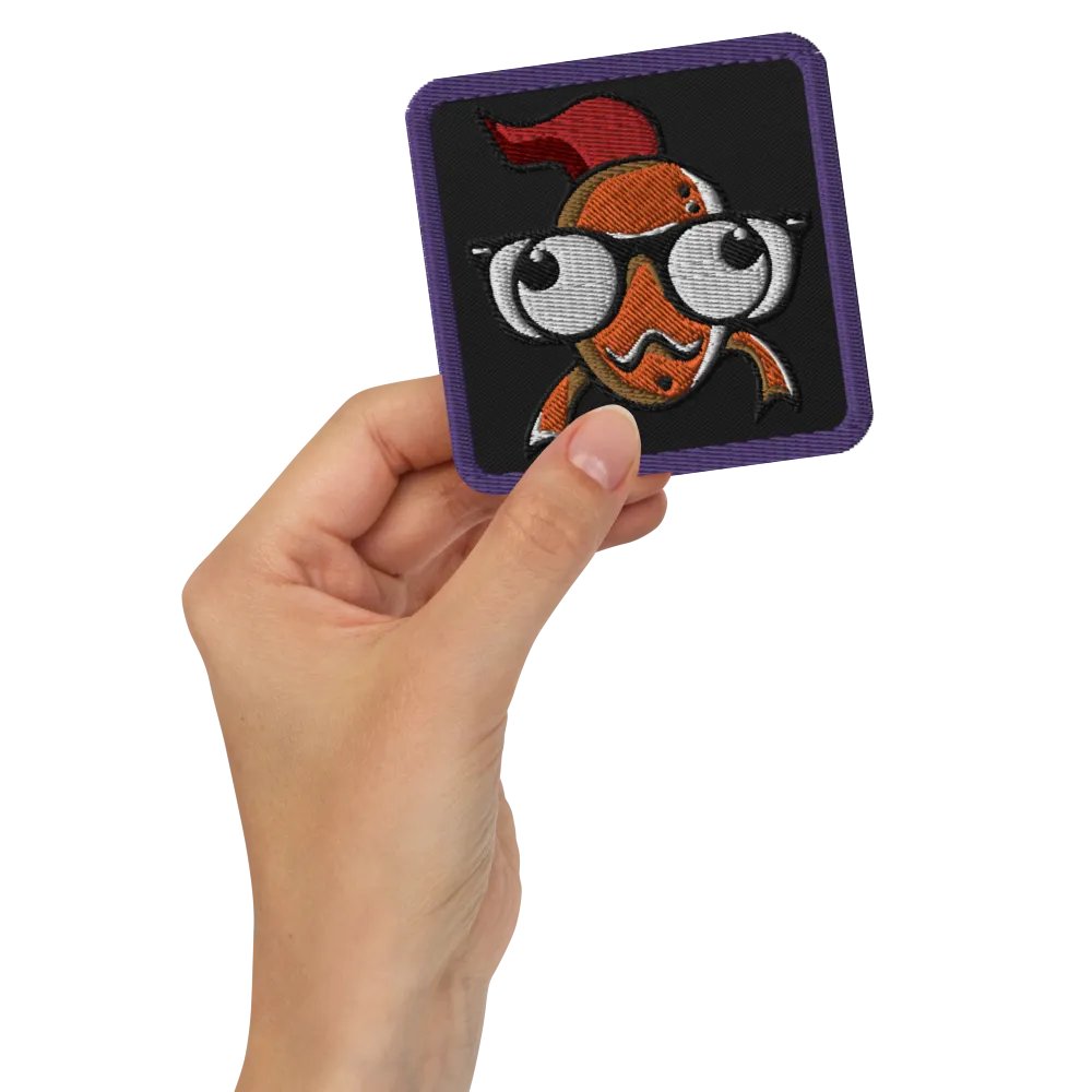 FEESH Logo Square Patch [purple border] product image (2)