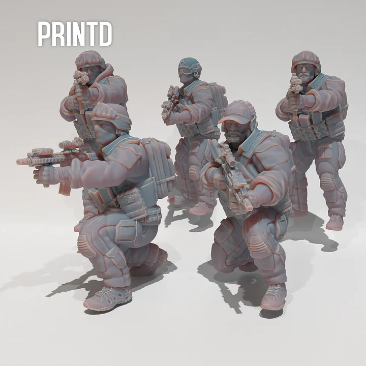 USMC MARSOC Team - Modern Warfare Wargame Hobby Resin Scale Models product image (1)