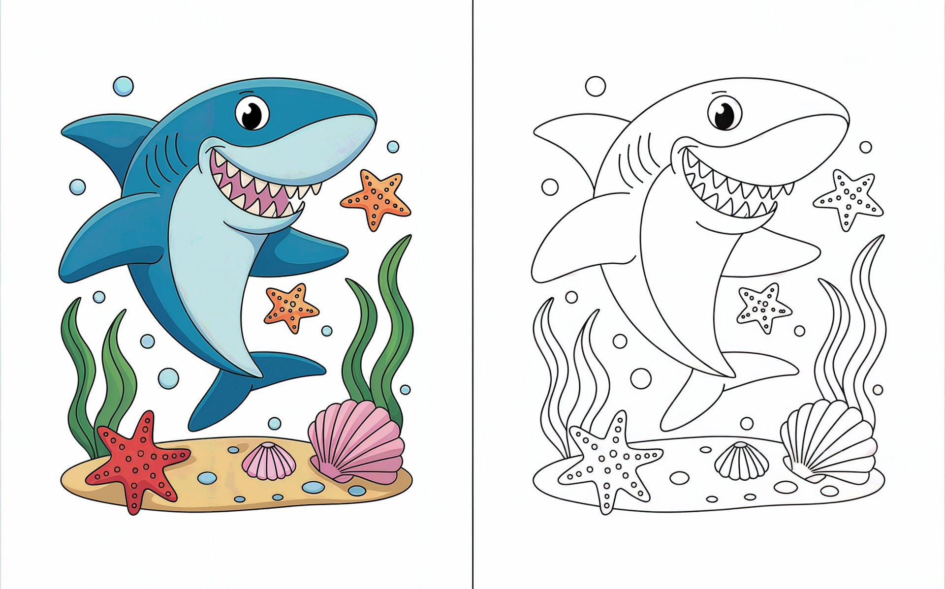 20 Adorable Shark Coloring Pages for Kids & Adults – Fun Ocean Adventure product image (5)