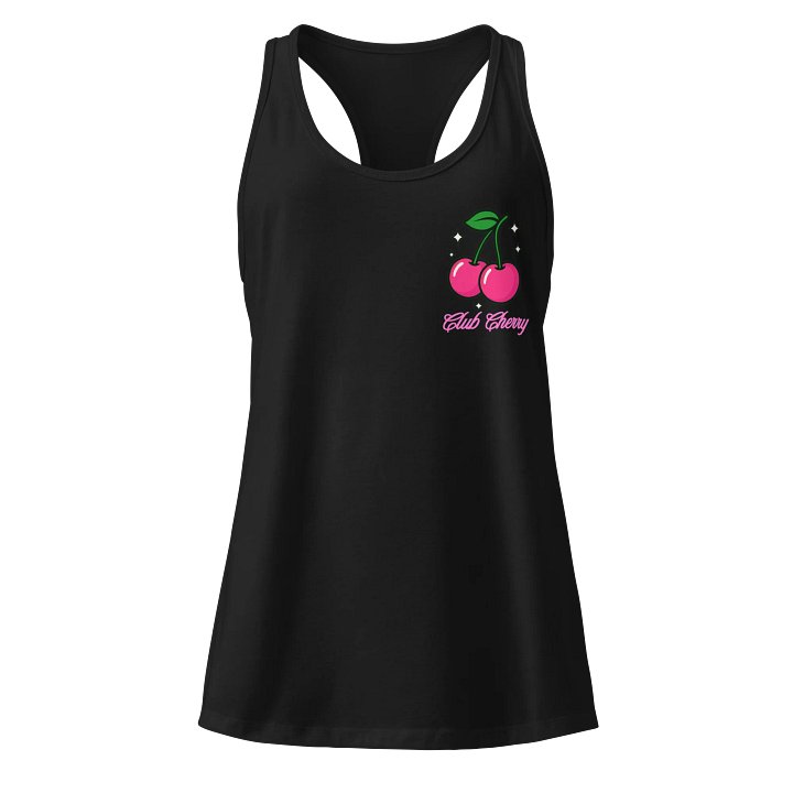 Club Cherry Ladies Racerback Tank w/Pink Logo product image (1)