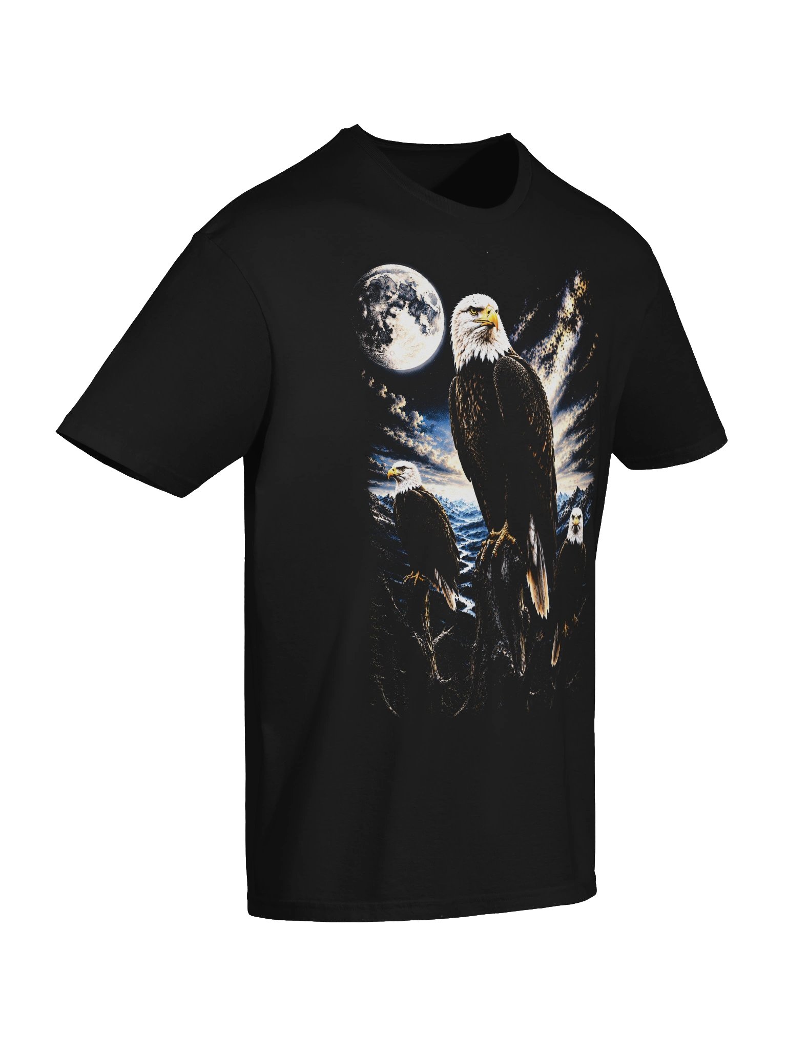 Bald Eagle Howling Moon Tshirt | Legendary Wildlife Shirt product image (5)