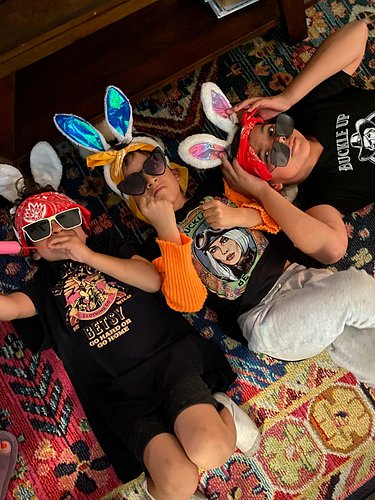 Dang grandkids! 😎
Came running in saying they are now Bad Bunny 💜  and it made my heart smile 
#badbunny
#grandkidsrock 
#gra...