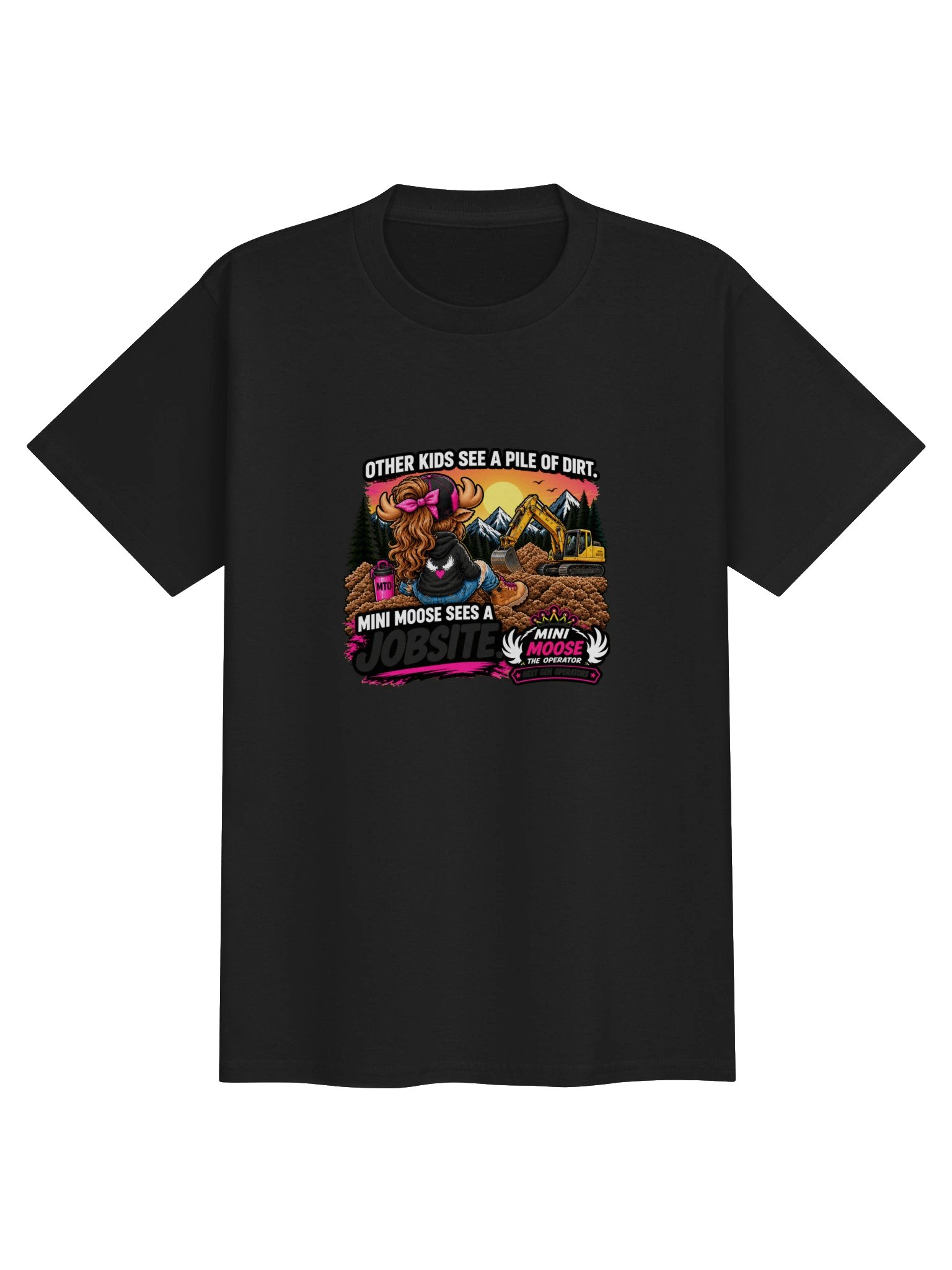 Mini Moose Jobsite Girls Kids Tee product image (1)