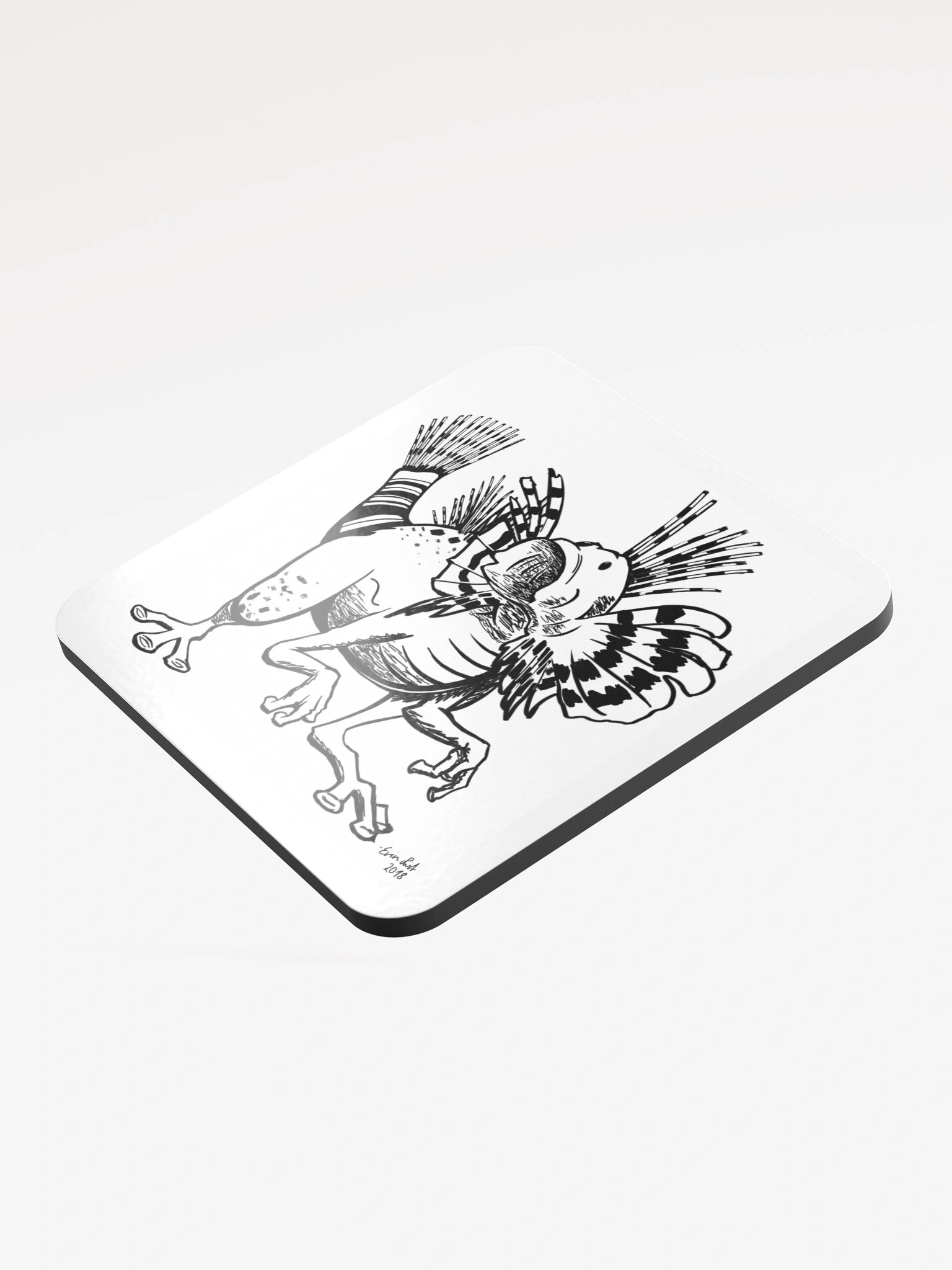Lioncroaker - Glossed Cork Coaster product image (3)