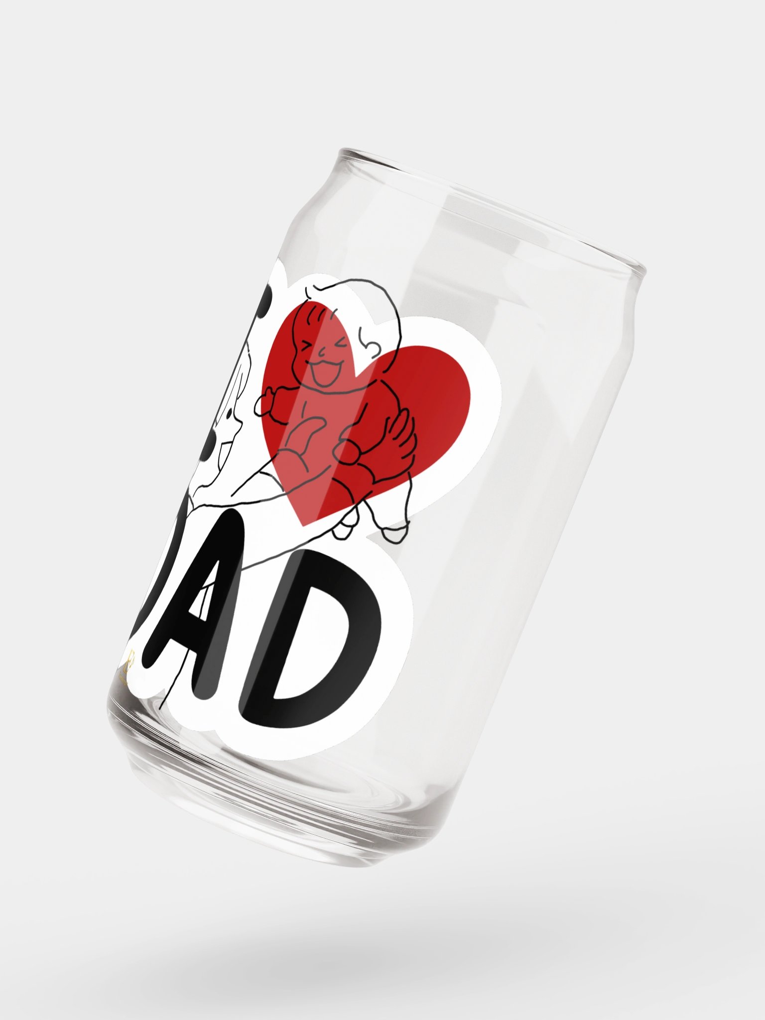 I Heart Dad Can Glass product image (4)