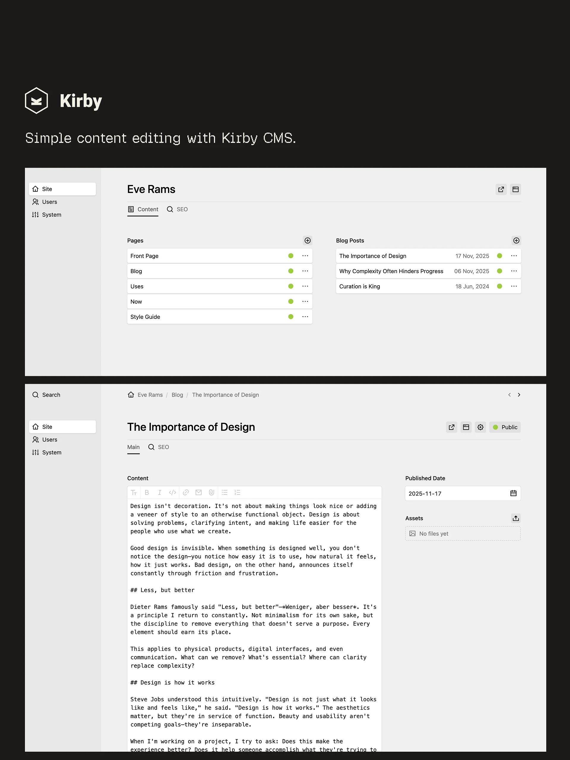 Index - A simple project listing and blog theme for Kirby product image (4)