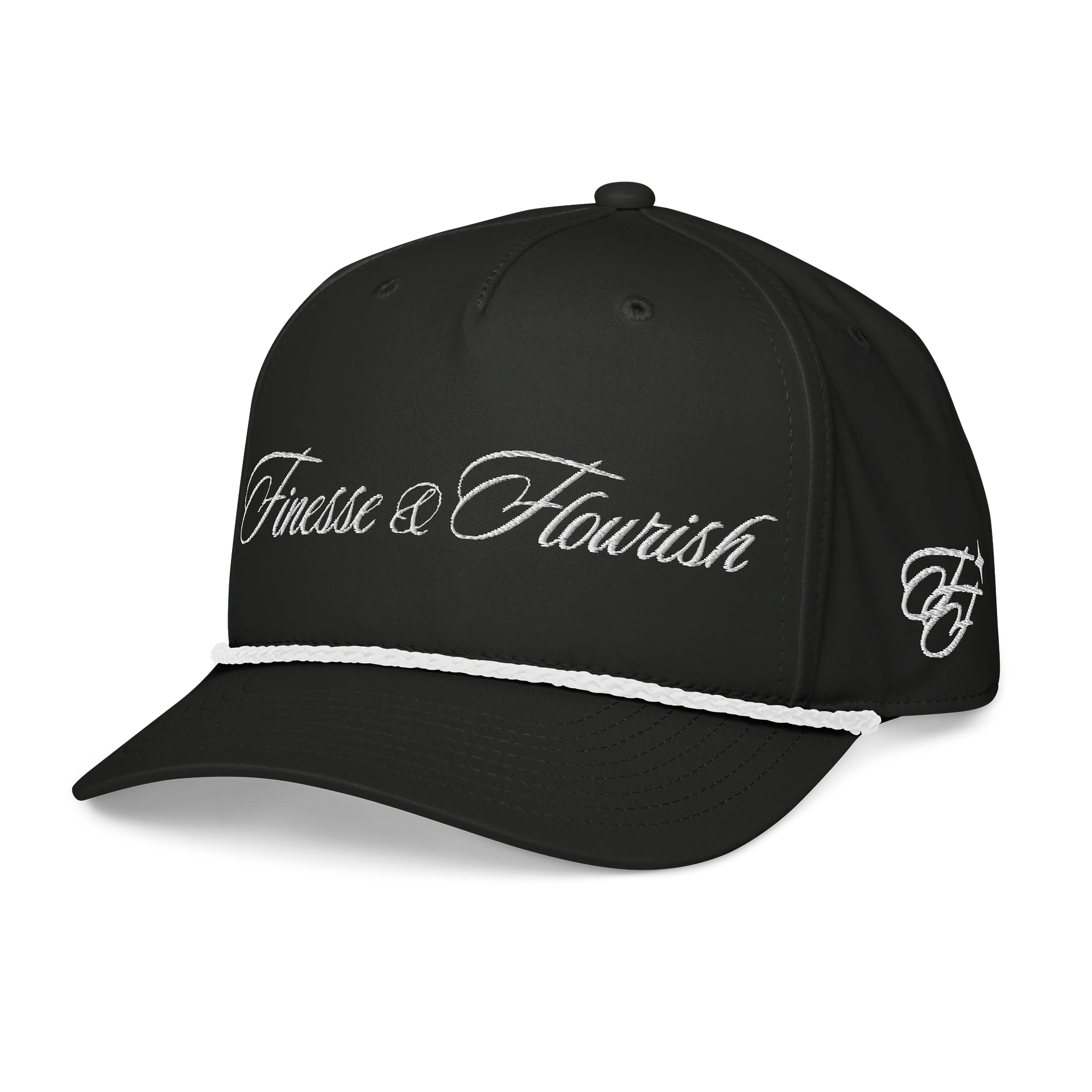 F&F Script Five-Panel Classic Rope Cap (WHT) product image (4)