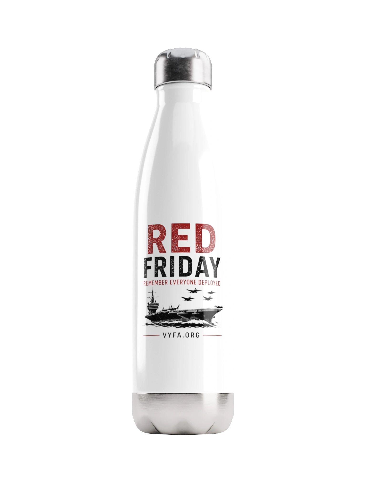 BOLD RED FRIDAY Stainless Steel 17oz Bottle — Remember Everyone Deployed product image (1)