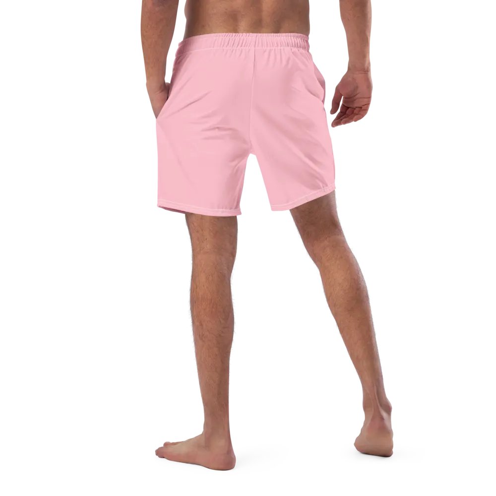 Plain Color Pink Swim Trunks product image (2)