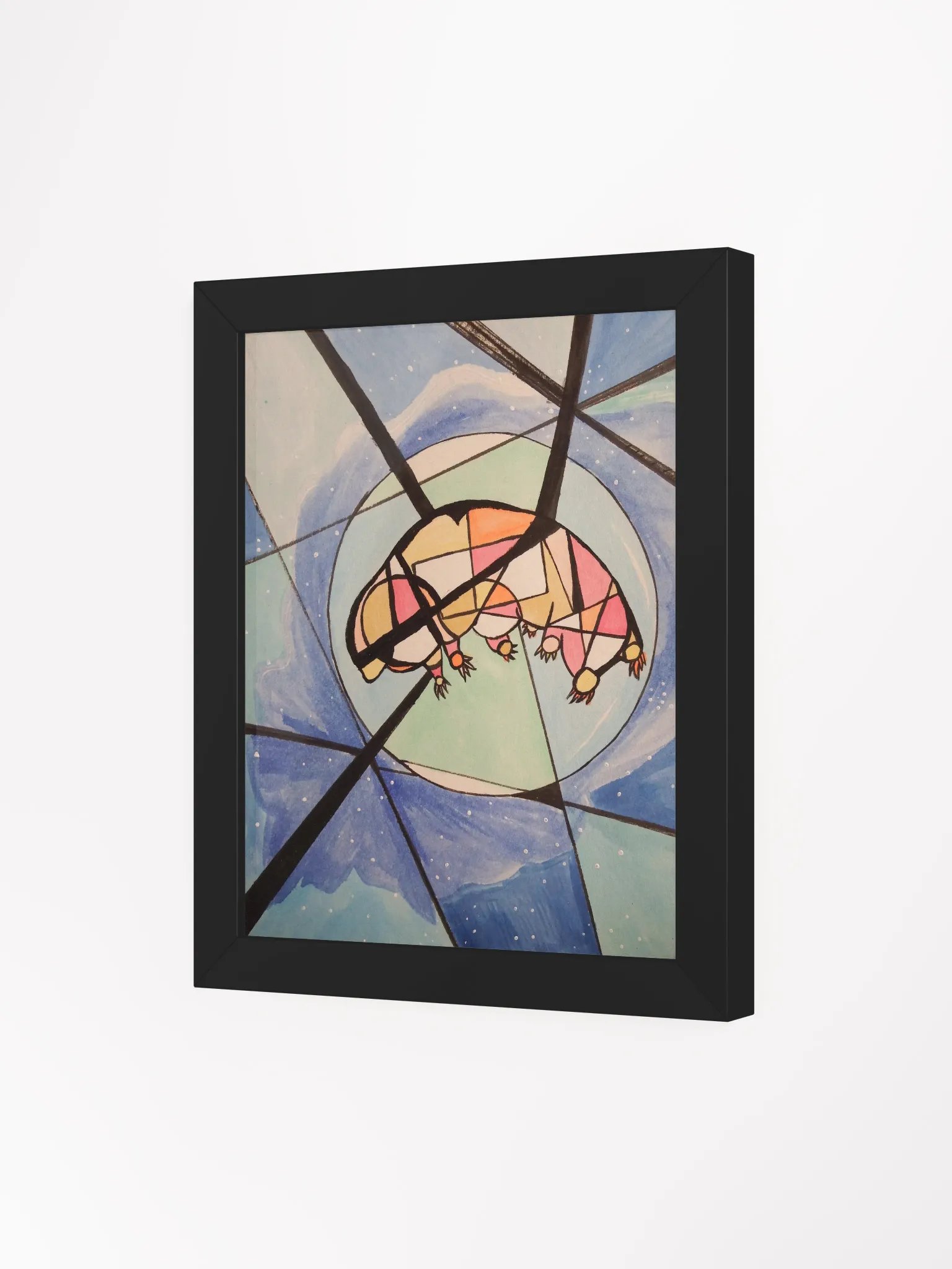 Cubism Painting: The Dream of a Tardigrade Framed High-Quality Matte Poster (in) by Allcolor product image (3)