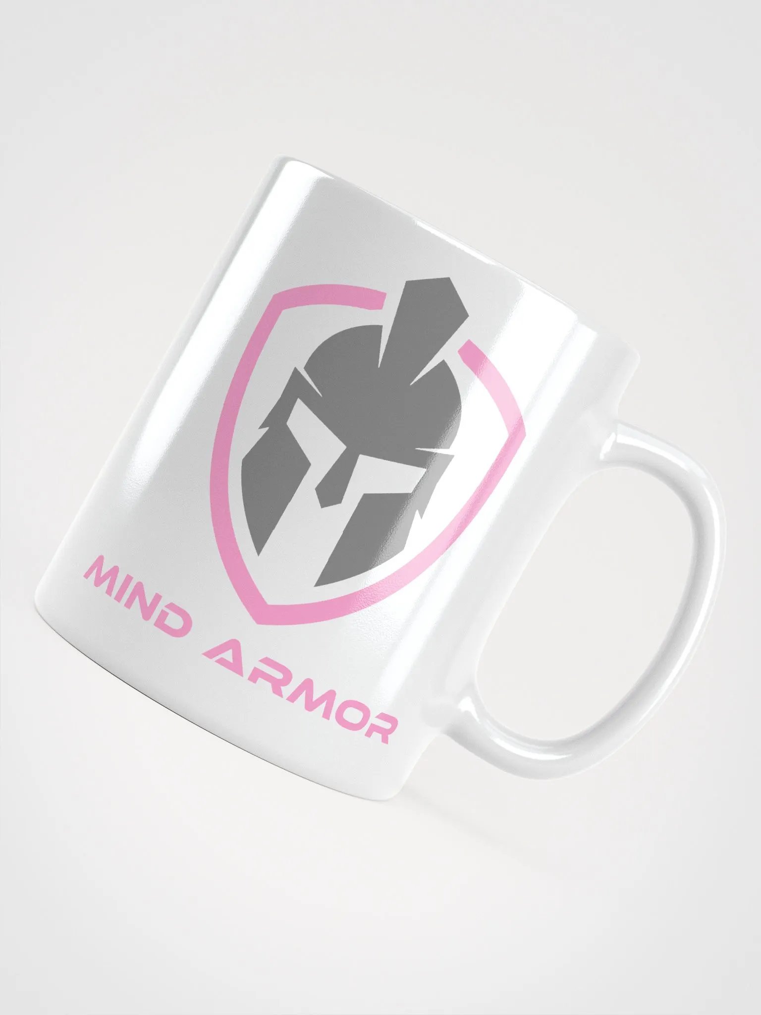 Mind Armor - White Glossy Mug - Pink Logo product image (11)