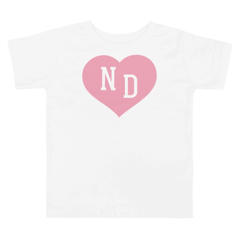 ND Heart Pink Unisex Toddler T-shirt product image (1)