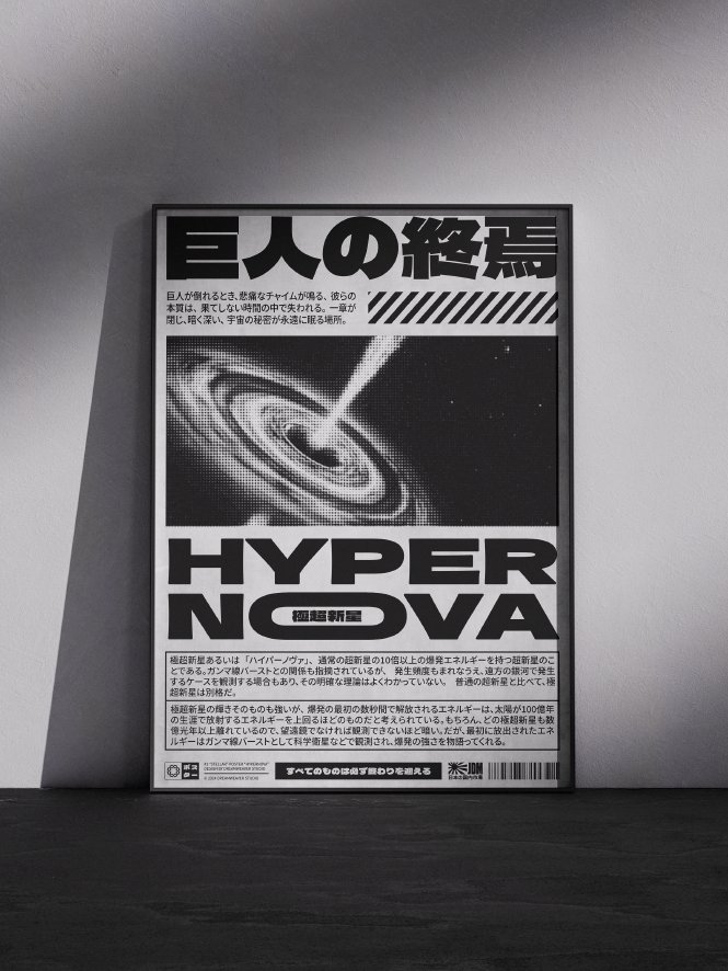 Stellar : Hypernova — Retro Brutalist Digital Print for Modern Interior product image (2)