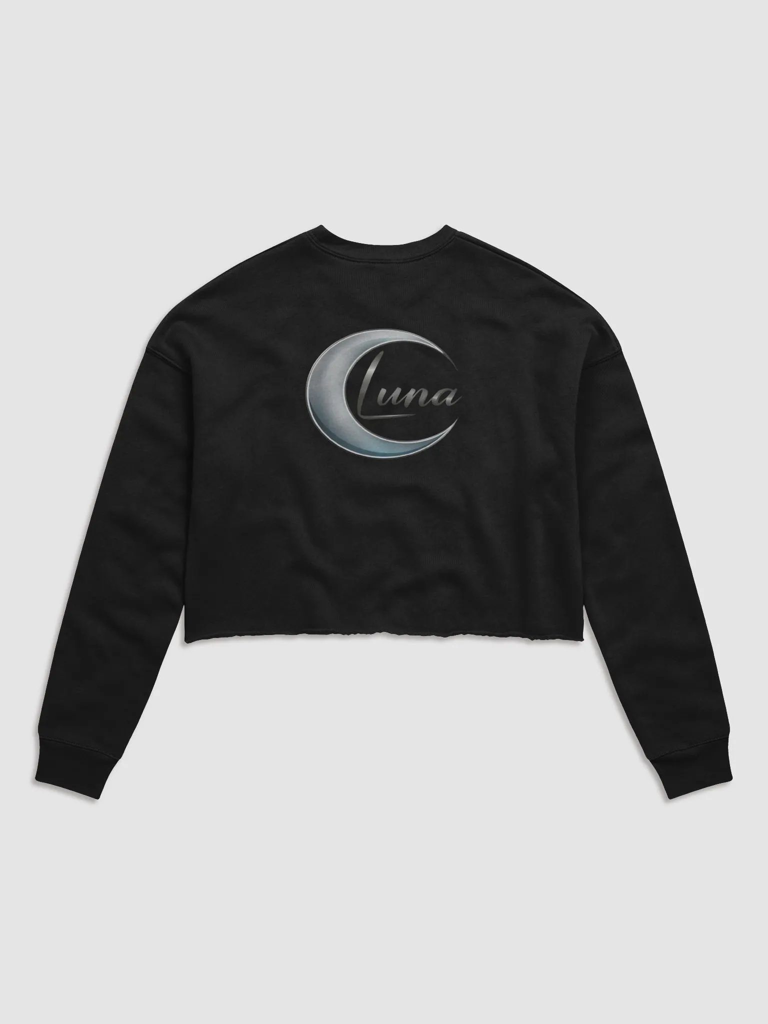 Luna Women's Fleece Crop Sweatshirt - Stylish Comfort with Celestial Design product image (3)