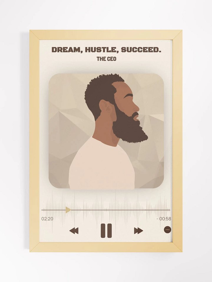 Dream Hustle Succeed Man Wall Art - Brown product image (1)