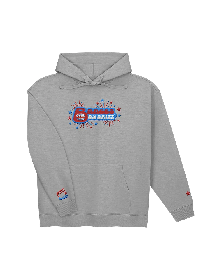 Braces By Britt® PATRIOTIC SIGNATURE HOODIE - Heather Grey product image (1)
