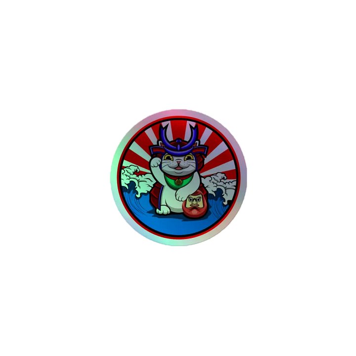 OG Samurai Neko Kiss Cut Sticker product image (1)