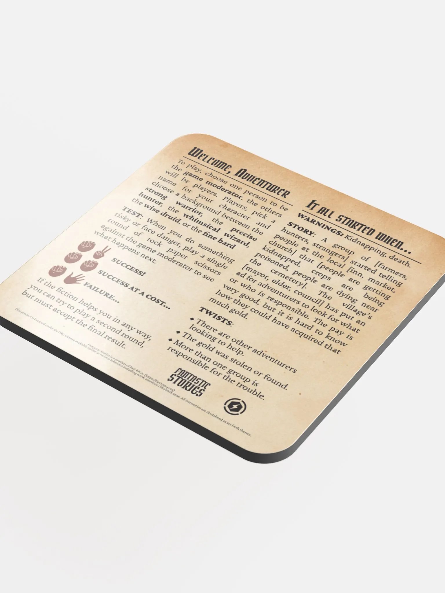 Fantastic Stories Coaster + PDF product image (3)