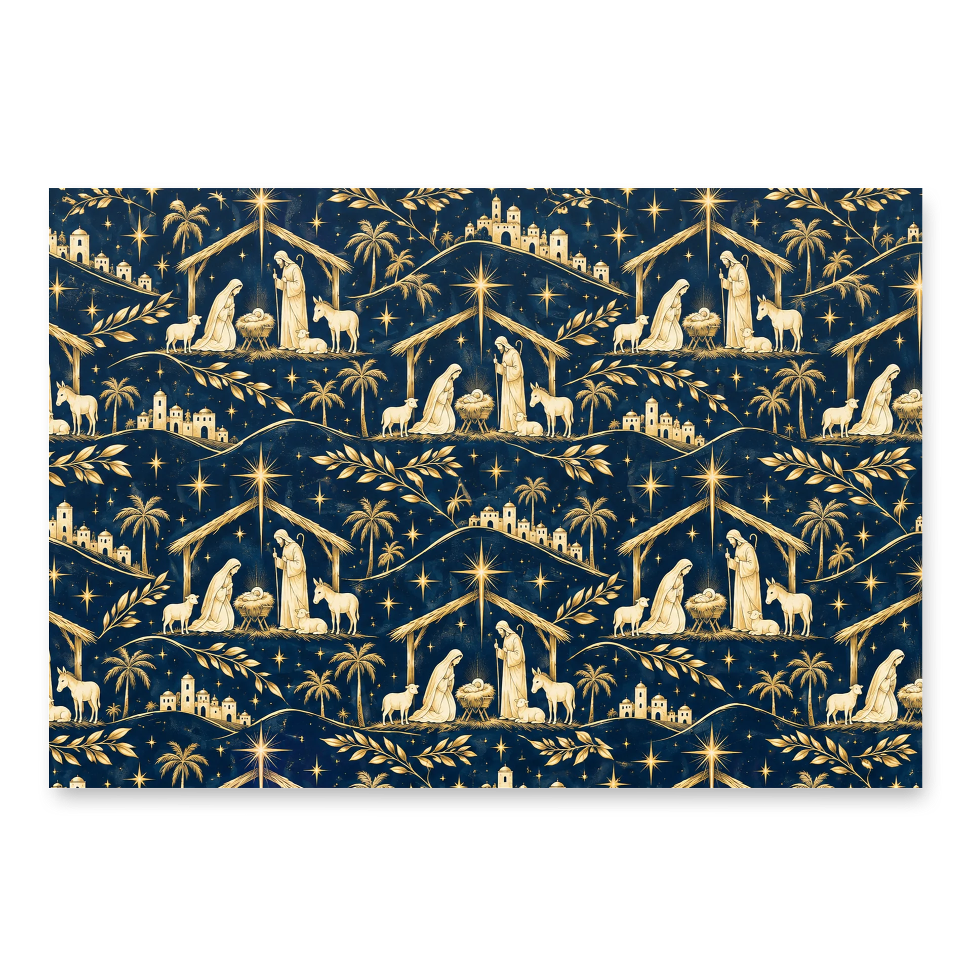 Elegant Nativity Christmas Wrapping Paper Collection | Christian Christmas Gift Wrap | Vintage Holy Night & Bethlehem Designs product image (2)