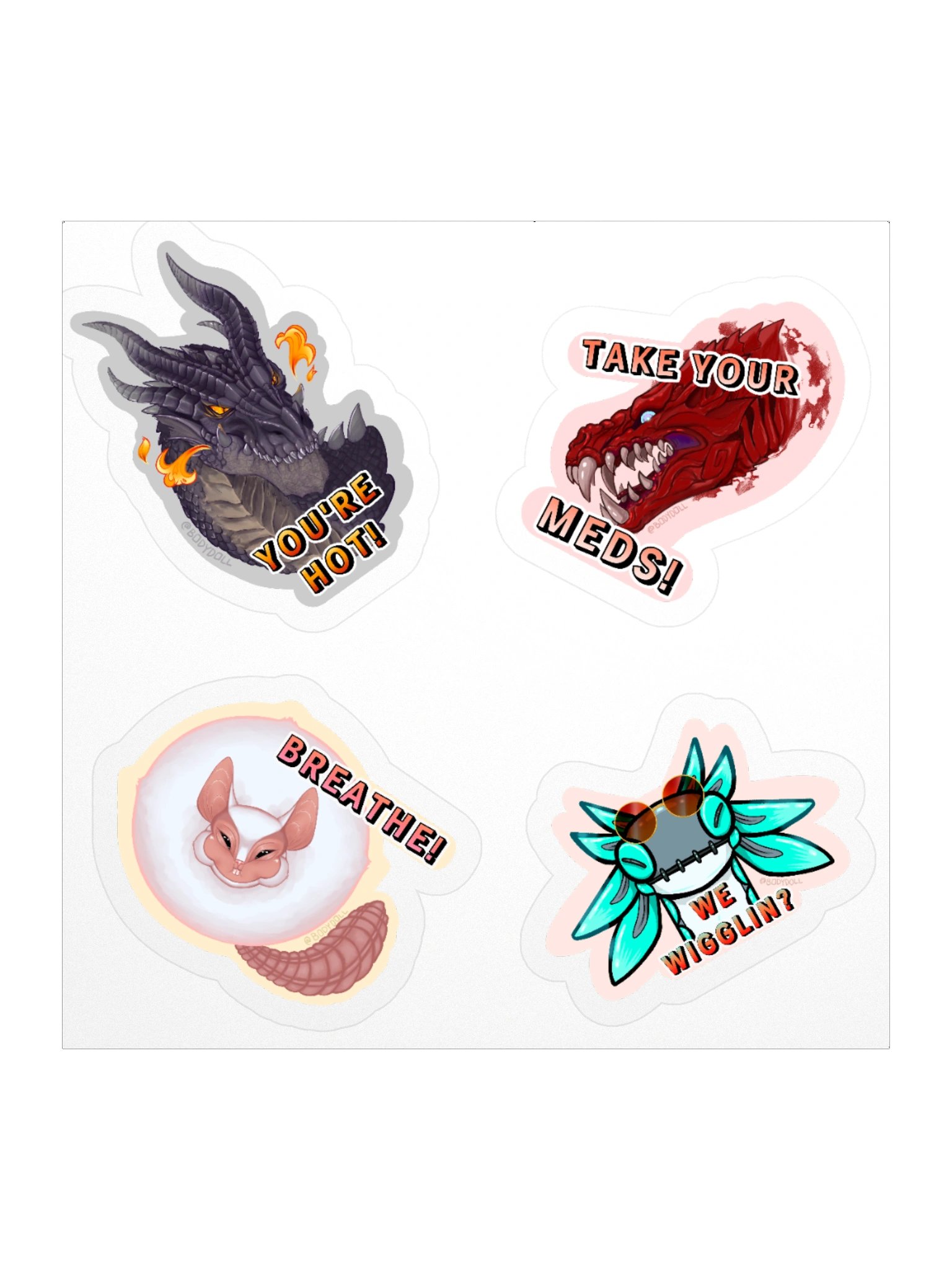 Agressively supportive Monsters |Sticker Sheet| product image (1)