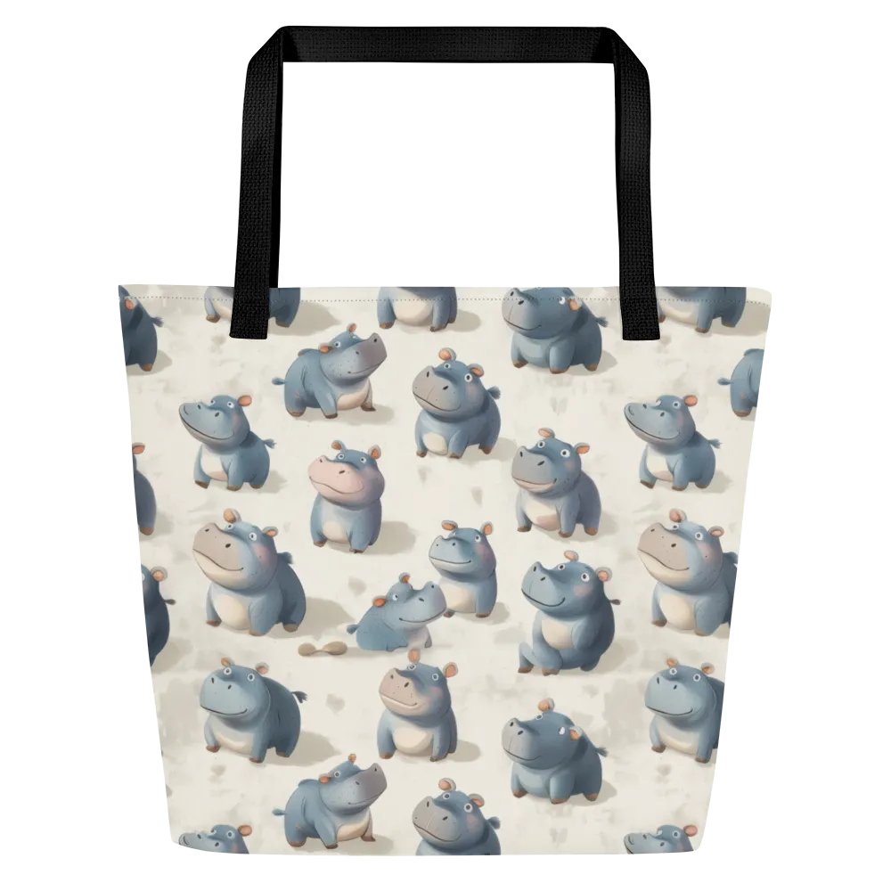 Adorable Hippo Pattern Tote Bag product image (2)