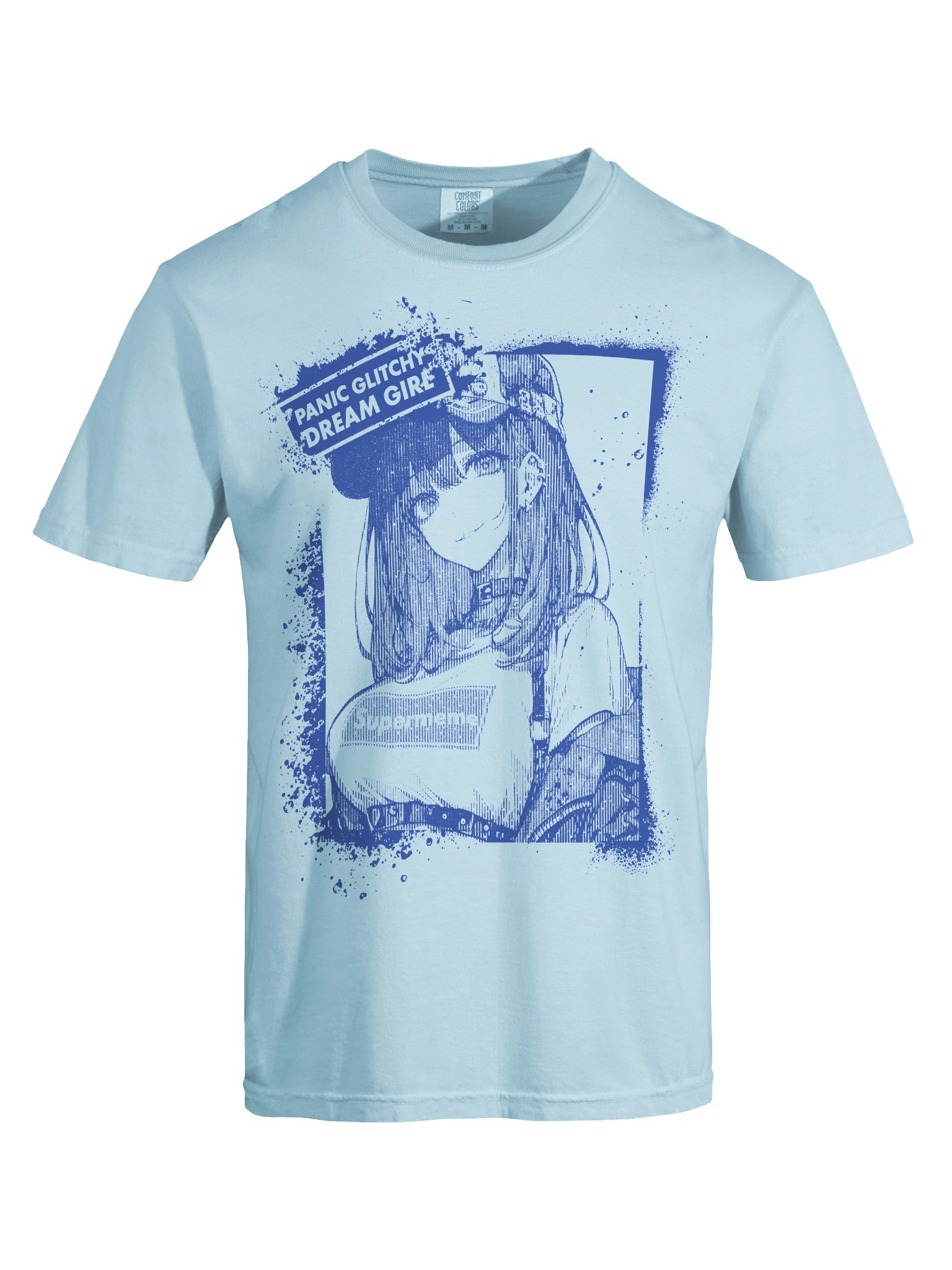 Panic Glitchy Dream Girl Blue Grunge product image (47)