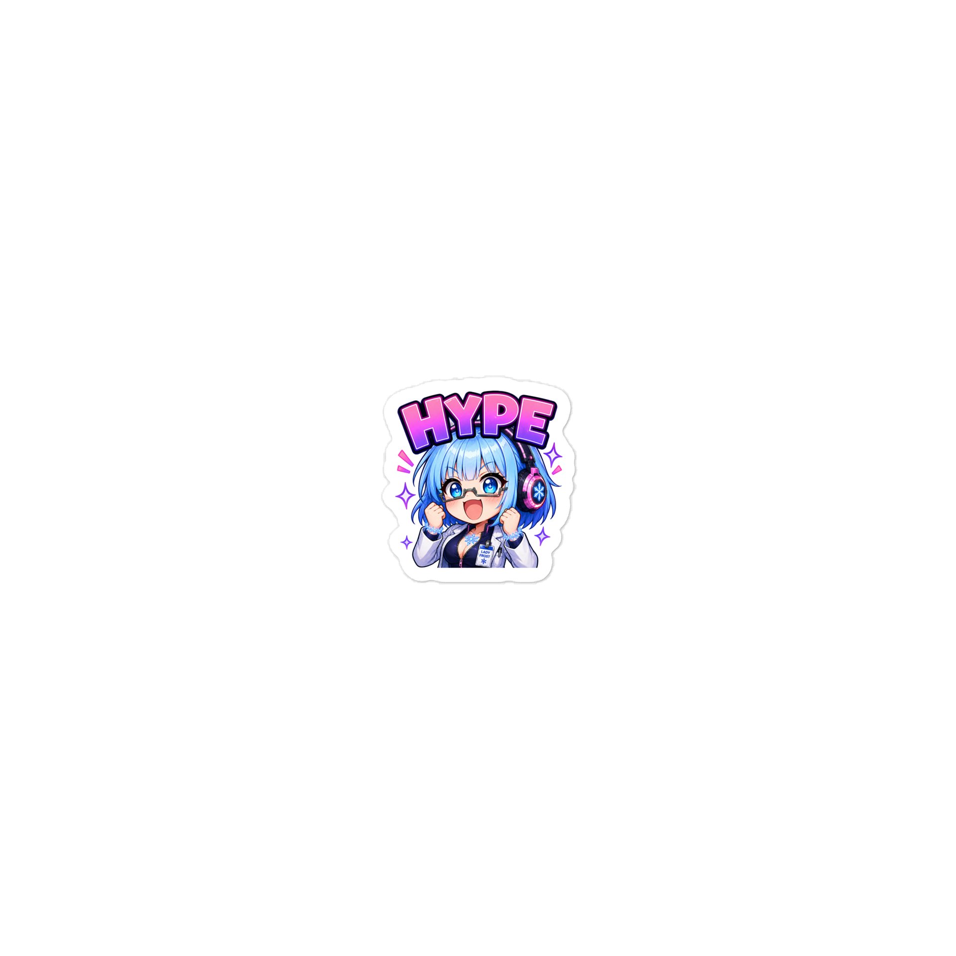 Lady Frost Hype Emote - Die Cut Sticker product image (2)
