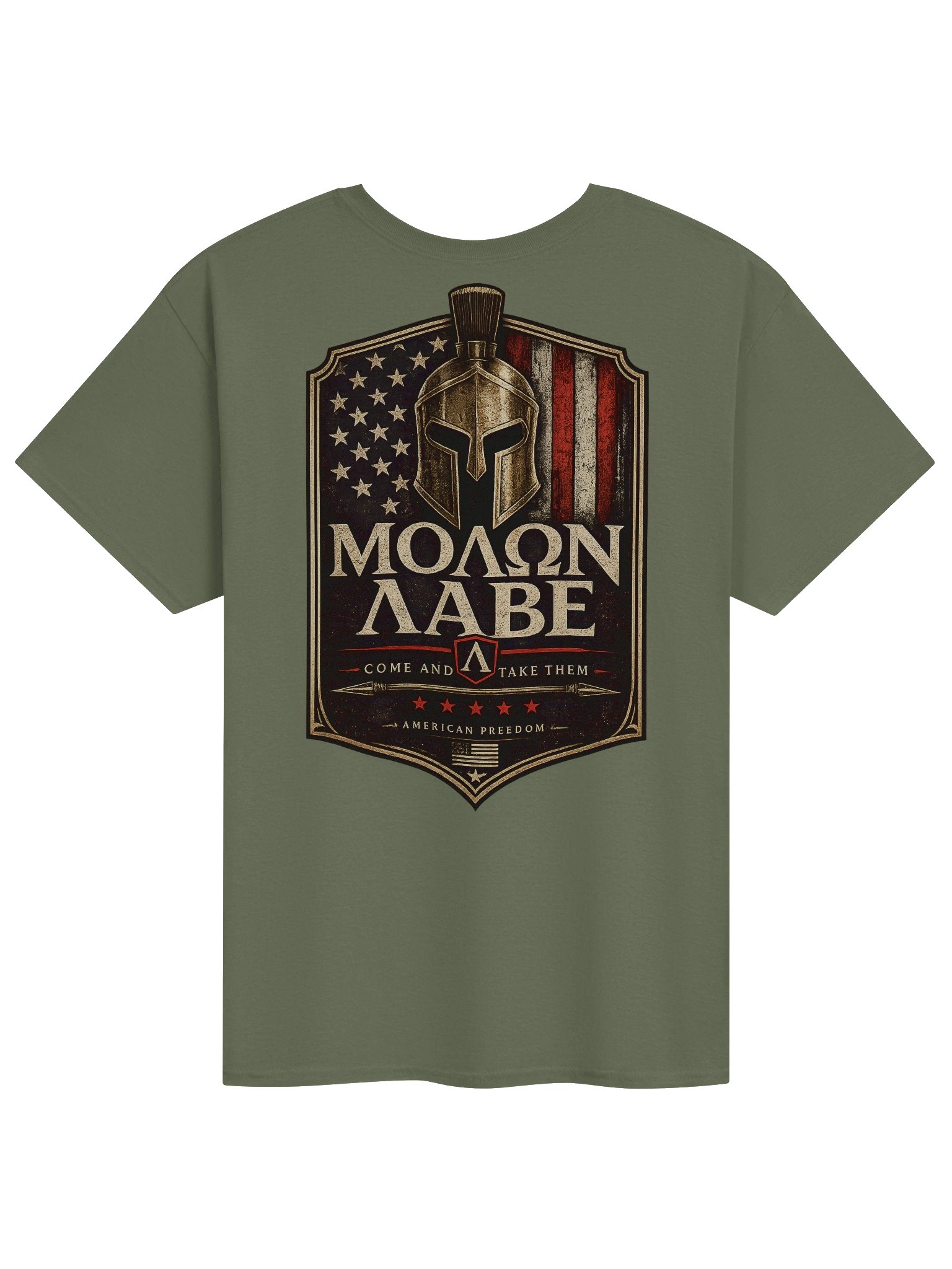 MOLON LABE™ Spartan Freedom Shield Back Print Tee | Come and Take Them | Gildan 5000 Heavy Cotton product image (86)
