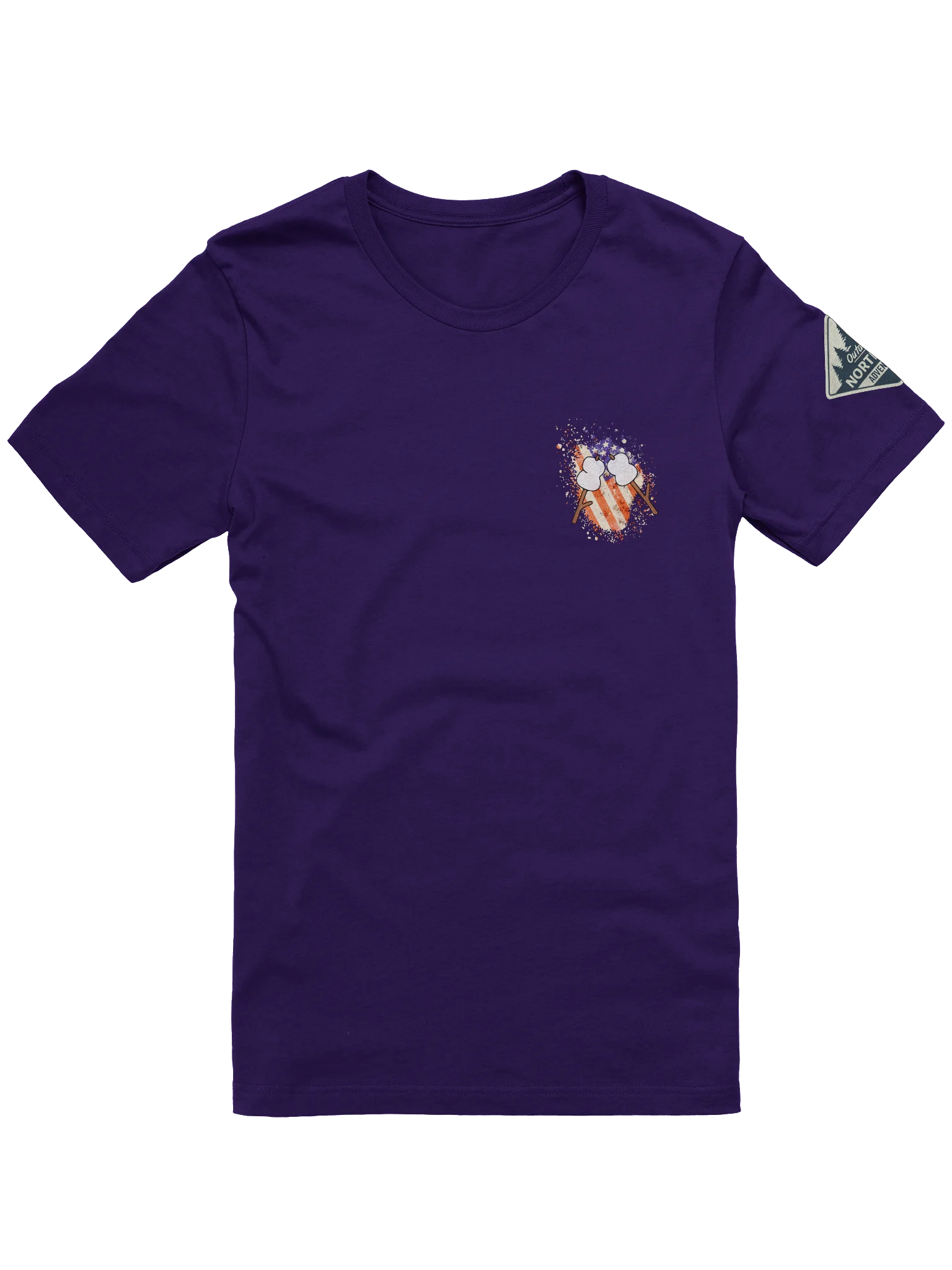 Stars, Stripes & Campfire Nights – Patriotic Northwoods T-Shirt product image (2)