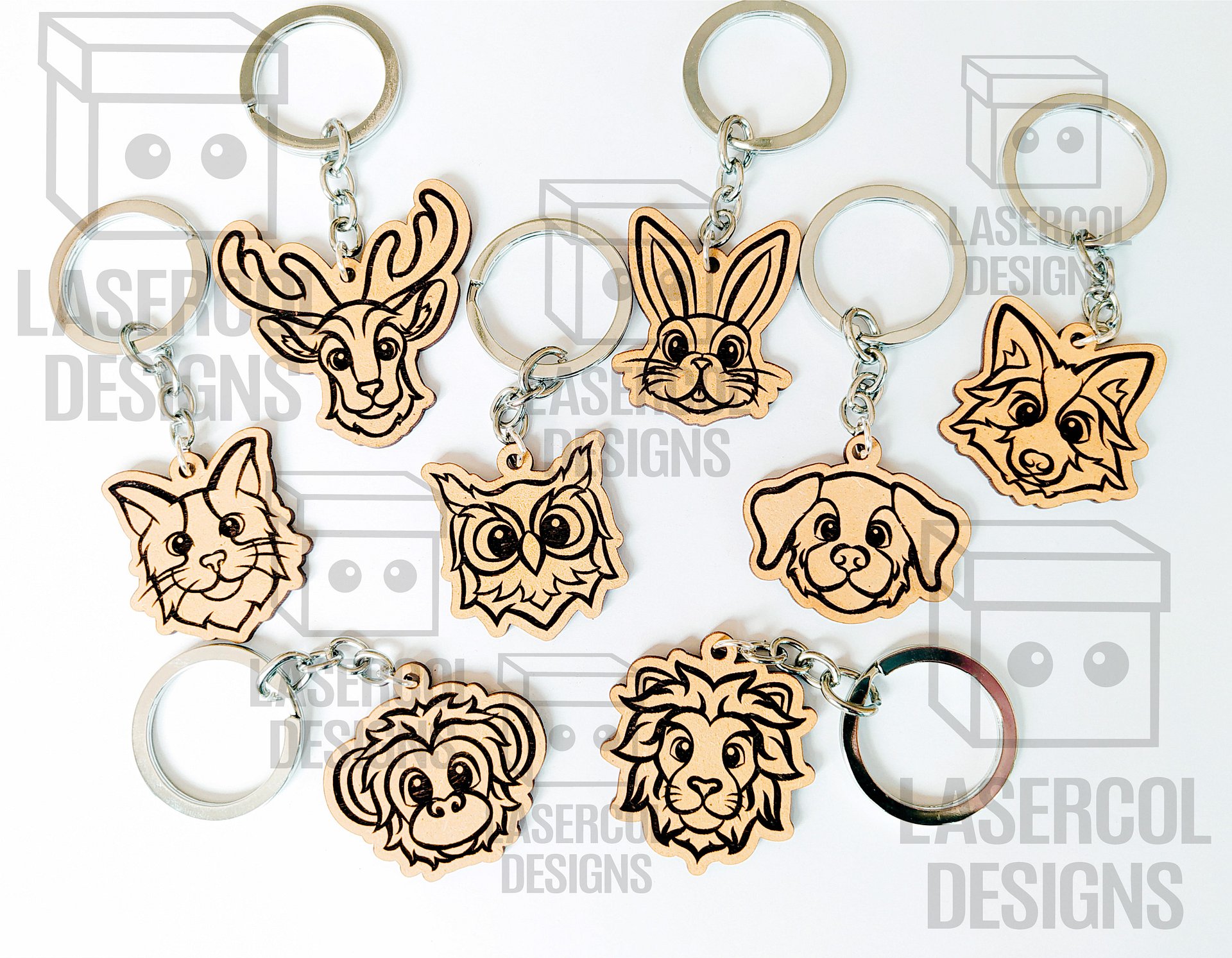Cute Animal Keychains - Laser Cut Files product image (7)