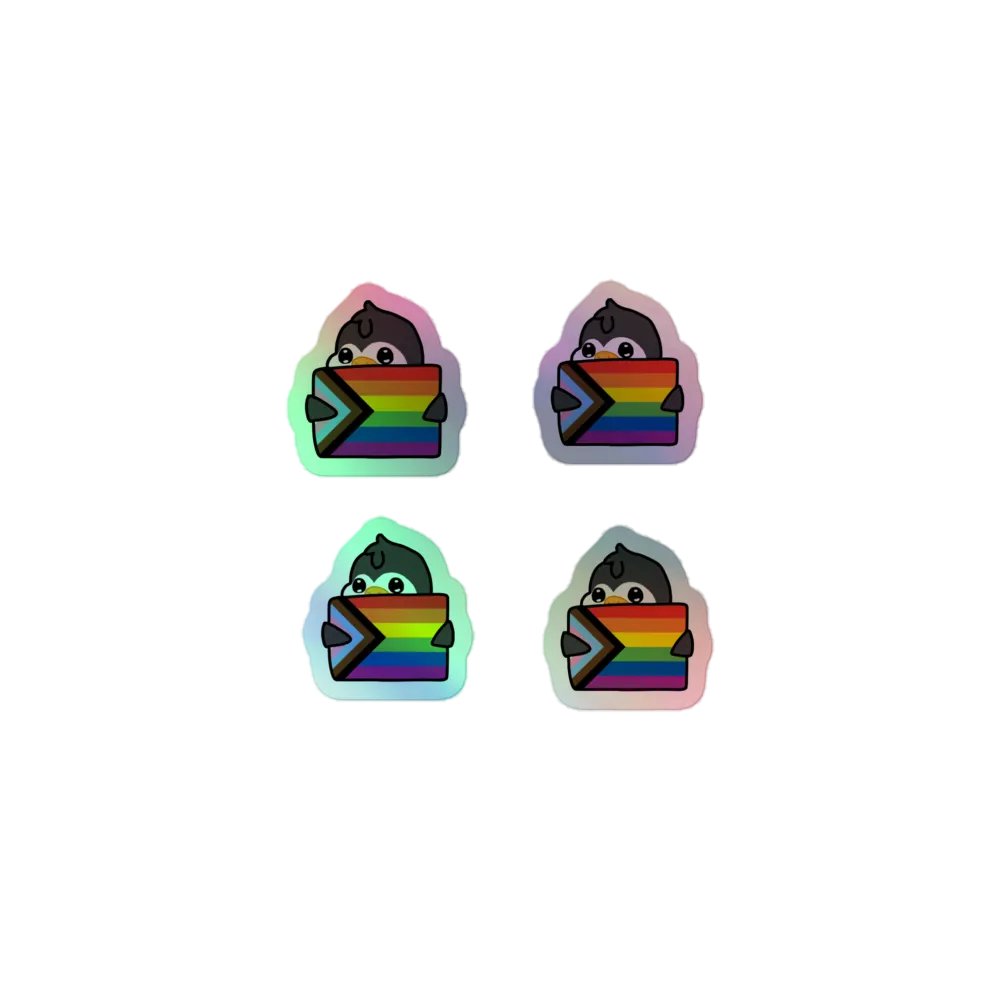 "Pride" Lil' Guy - Mini Holographic Sticker Sheet product image (1)