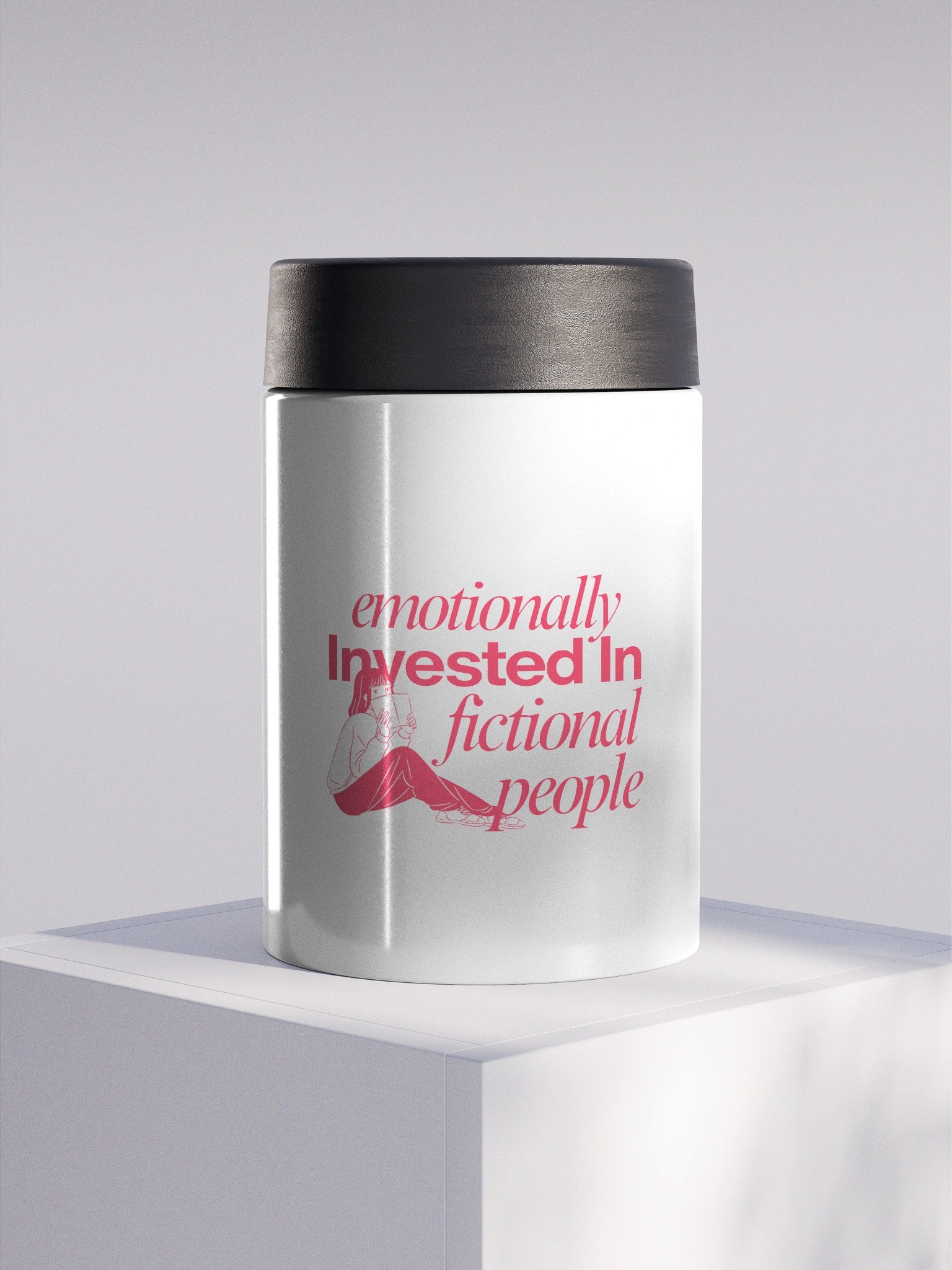 emotionally invested in fictional people koozie product image (1)