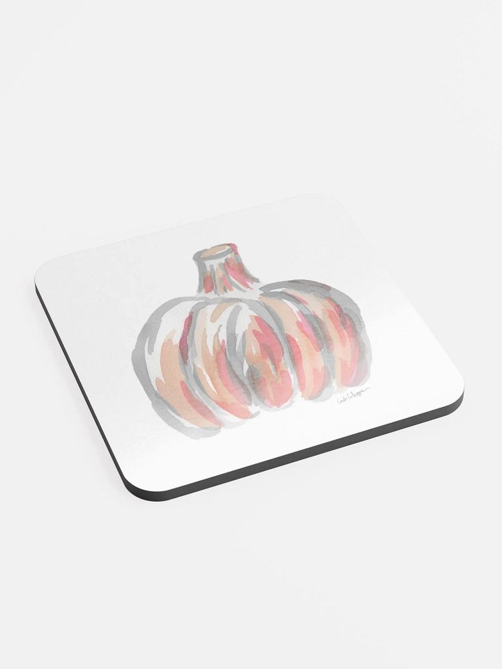 Watercolor Pumpkin Glossed Cork Coaster 2 product image (2)