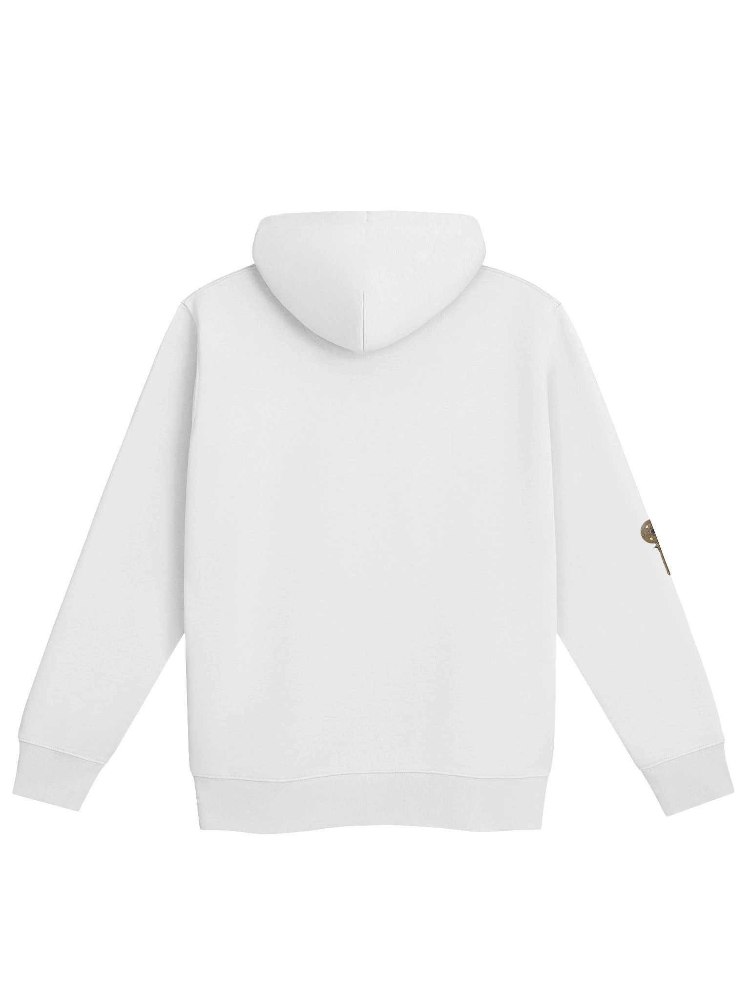The Gatekeeper’s Key – White Sigil Arm Edition (Front + Right Sleeve Print) | Organic Hoodie product image (2)