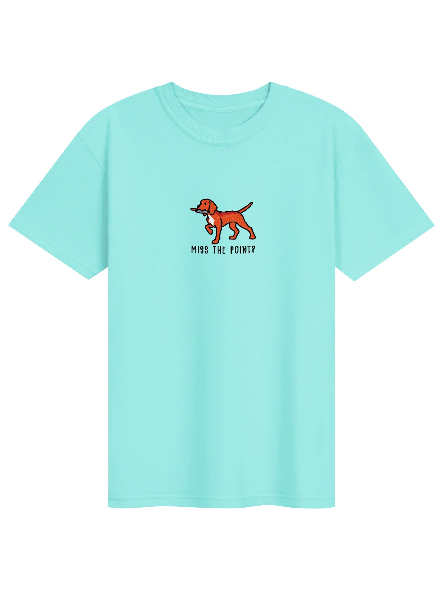 Miss the Point? Funny Chibi-Style Embroidered T-Shirt for English Pointer(Red) Owners product image (91)