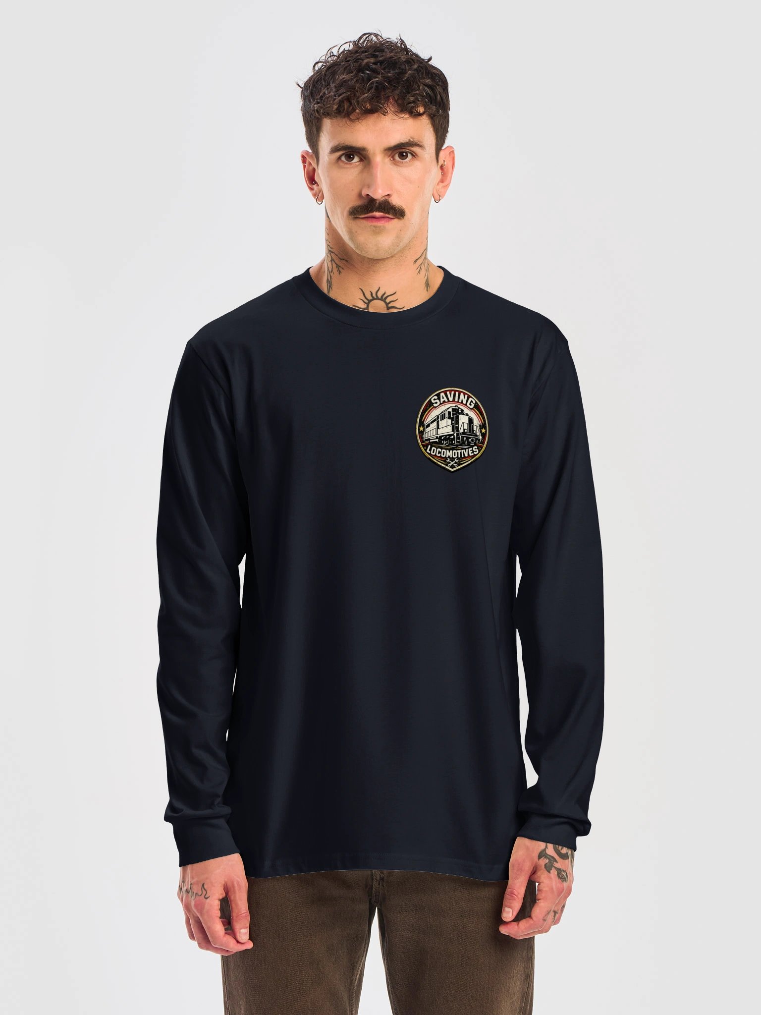 Saving Locomotives Badge Long Sleeve Tee product image (9)