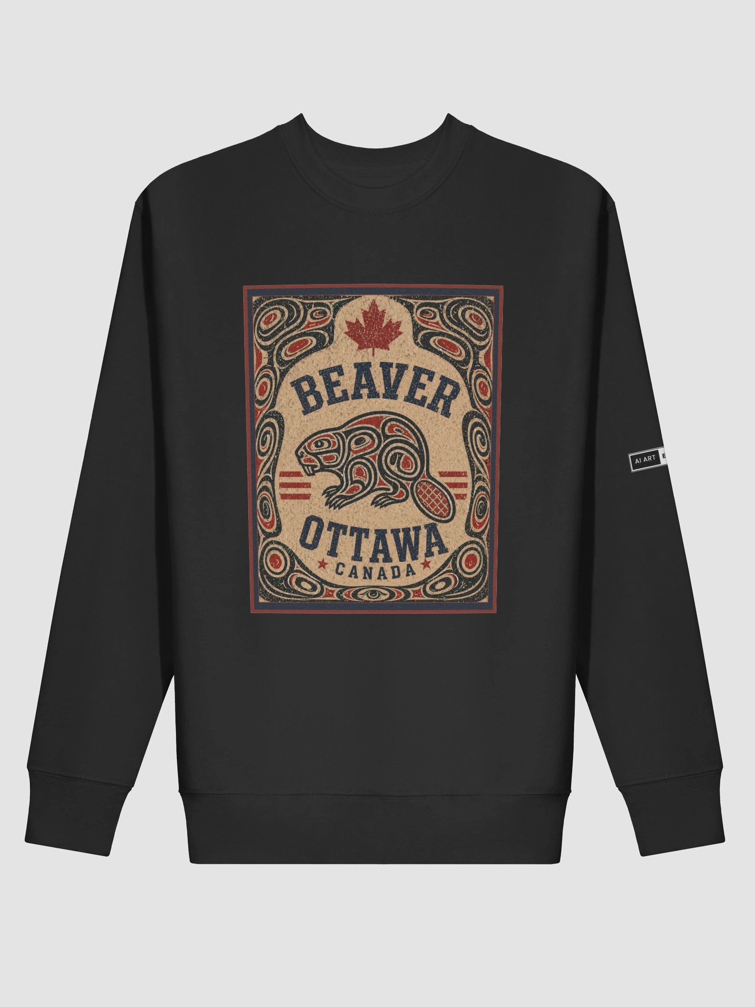 "HAIDA BEAVER OTTAWA" premium cotton sweatshirt product image (1)