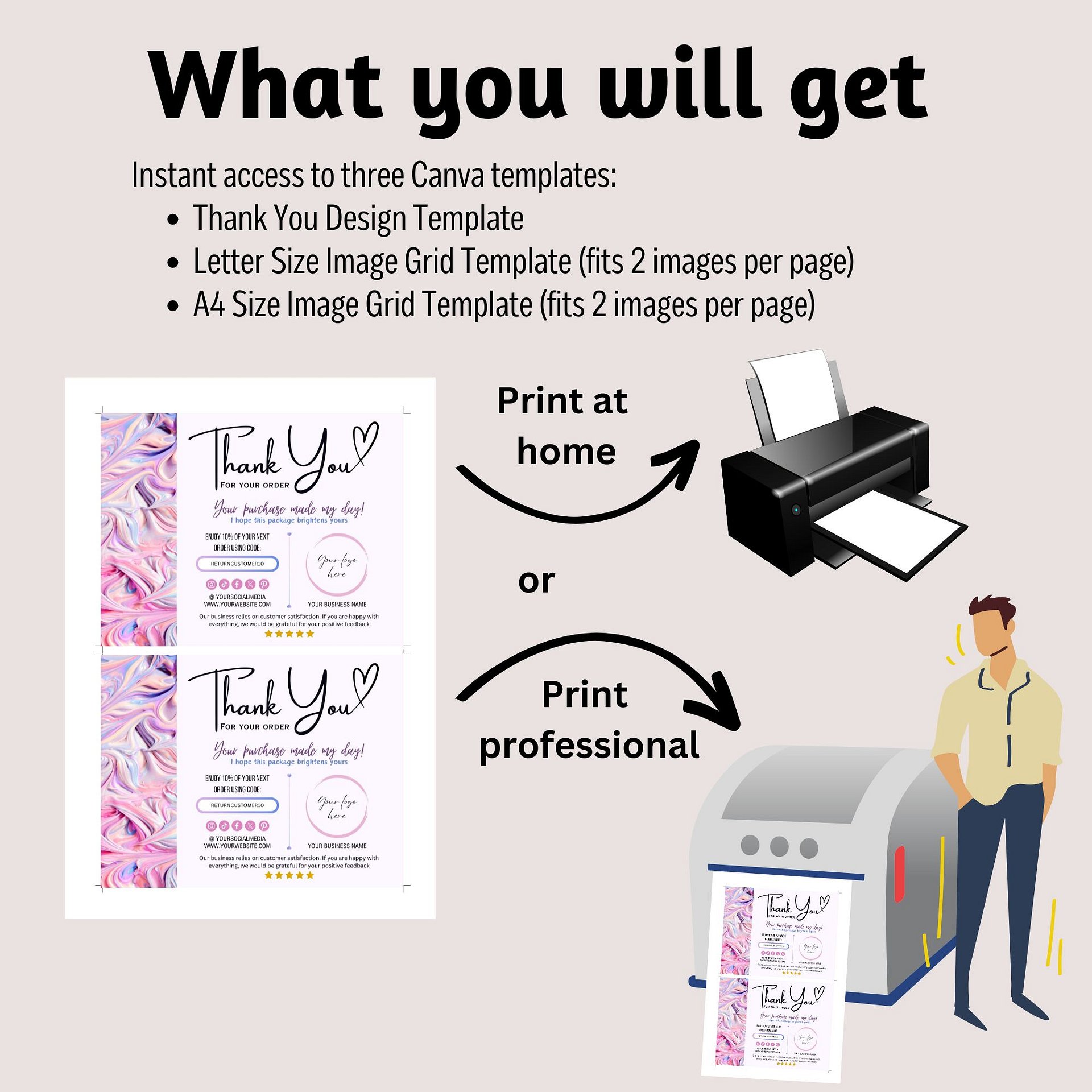 Emily - Thank You Card Template product image (5)