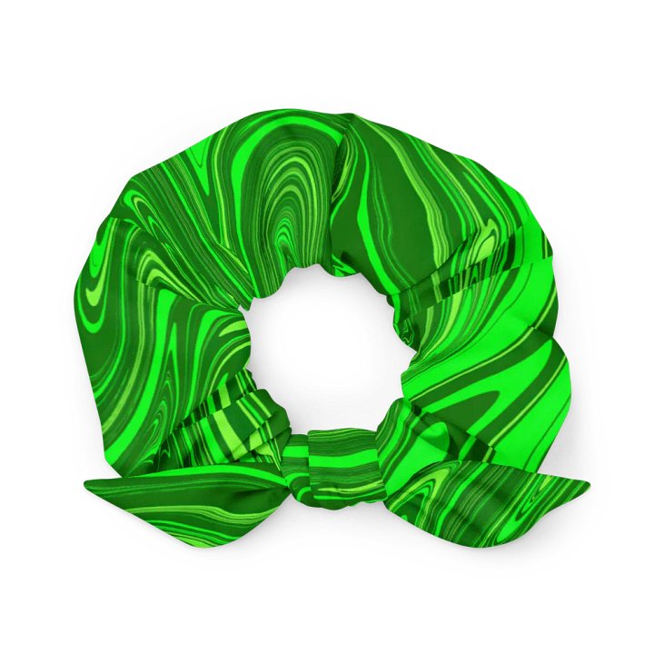 Scrunchie - Different Shades of Green Digital Fluid Art product image (1)