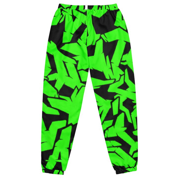 MALEREI LÁVINCI | BLACK/NEON GREEN TRACK PANTS product image (2)