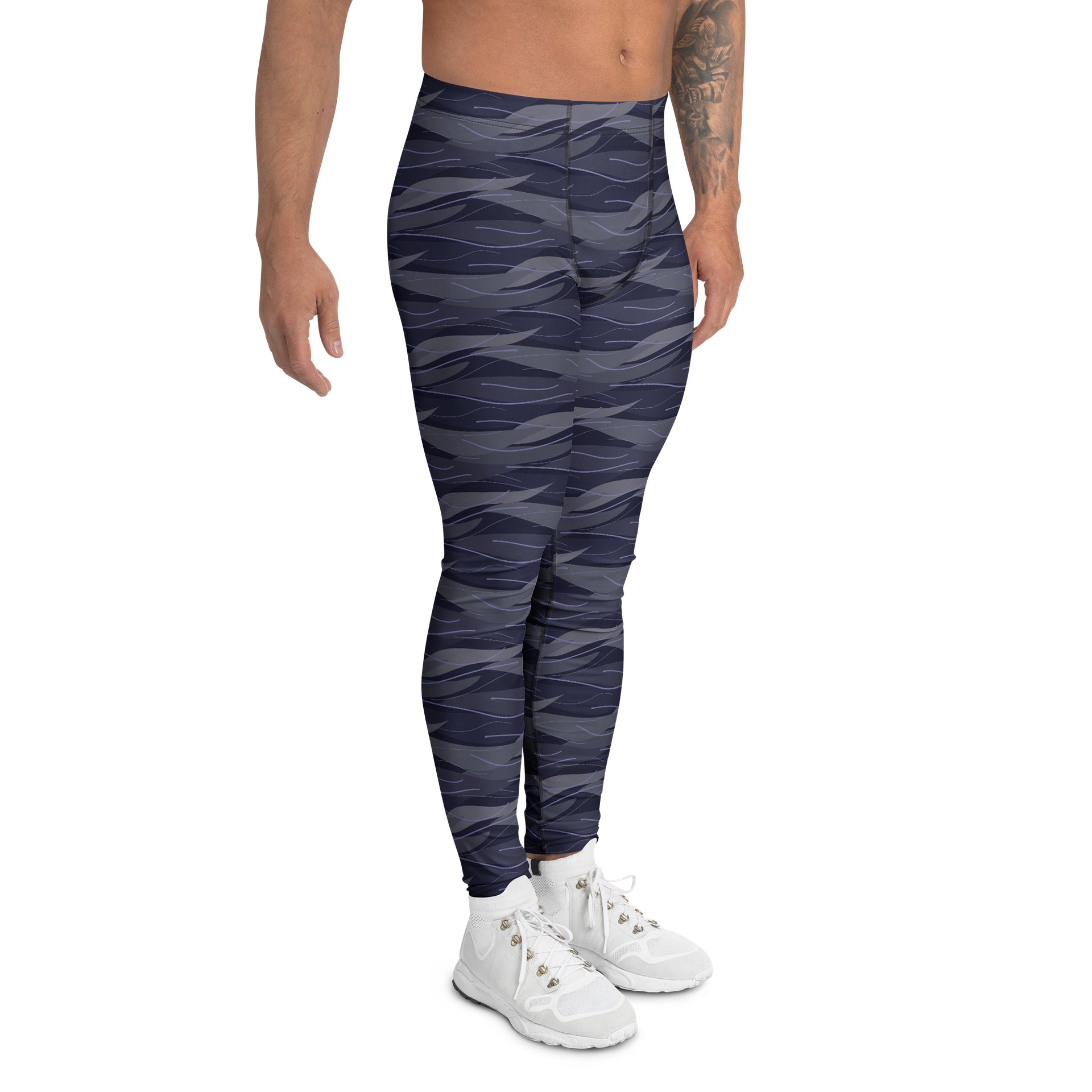Colorful Modern Abstract Stripes Men's Leggings product image (3)