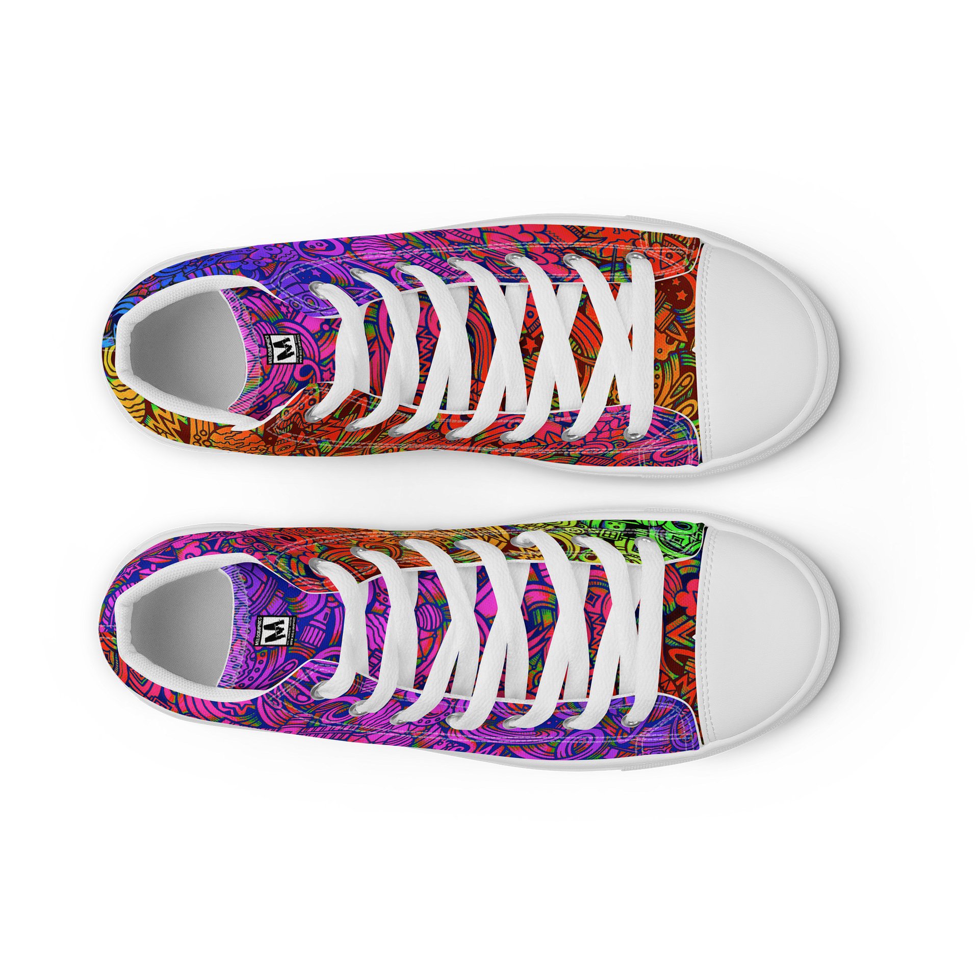 Rainbow Space Scribble - Women's High Tops | #MadeByMELO product image (9)